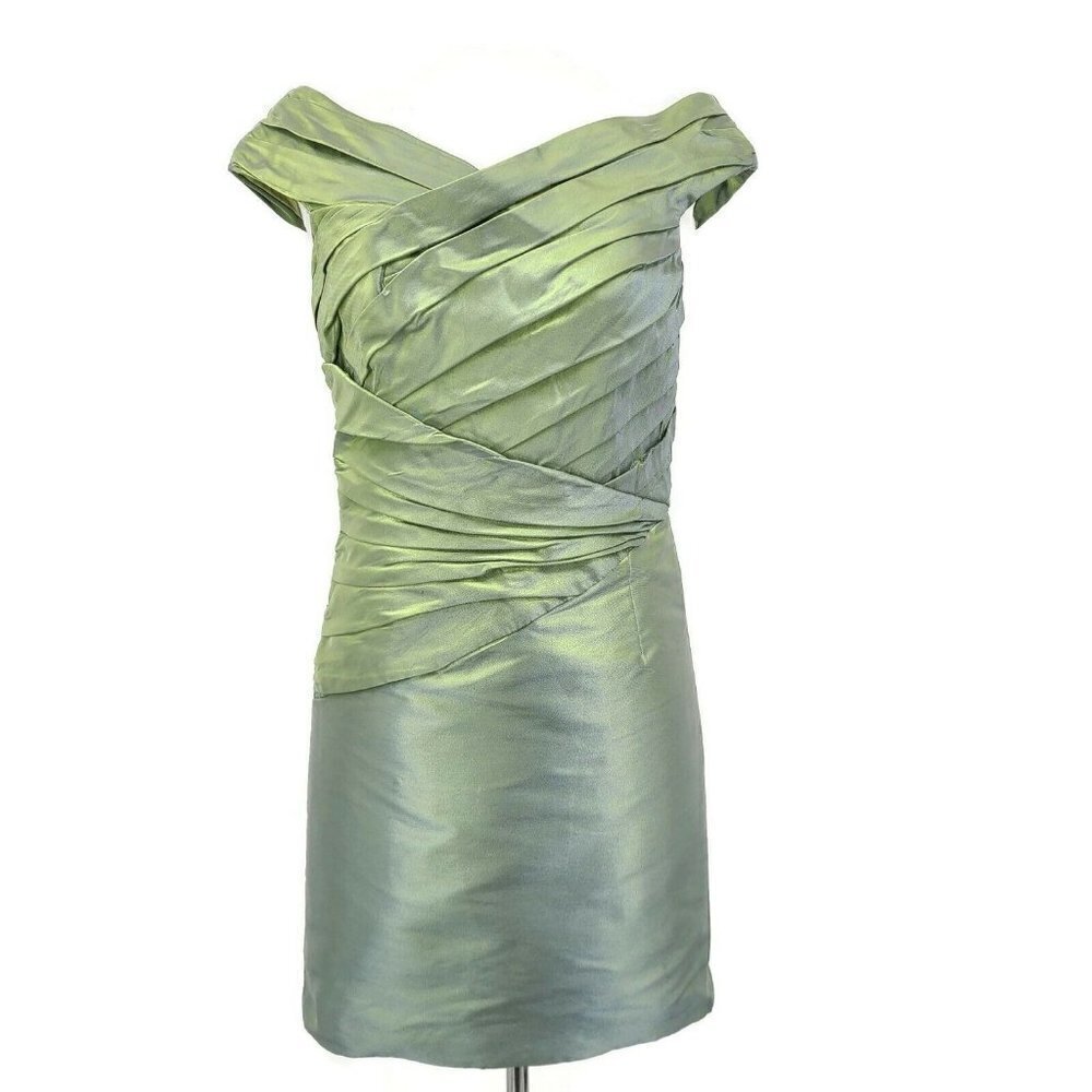 Badgley Mischka Mini Dress Womens 2 Sage Green